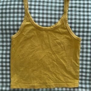 ARQ Cropped Tank in Buttercup Yellow